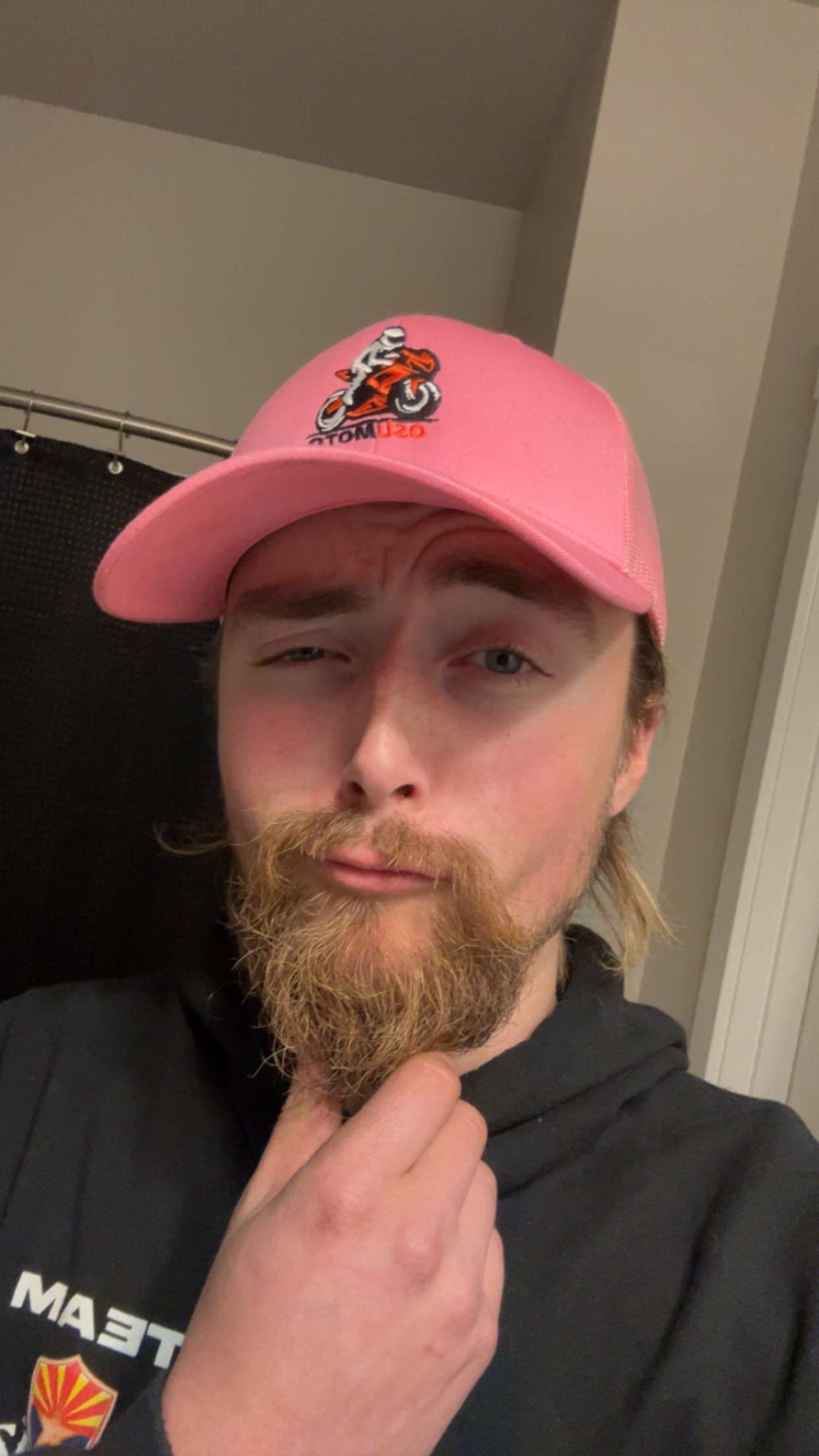 Pink OSU moto club snapback hat